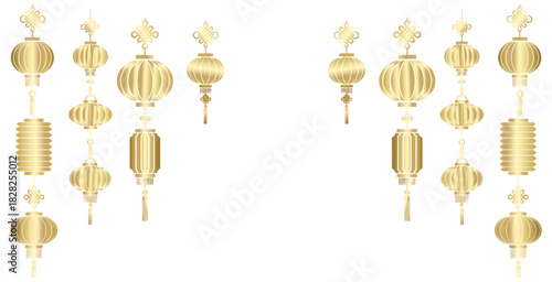 golden lantern Chinese new year decoration year of the horse 2026