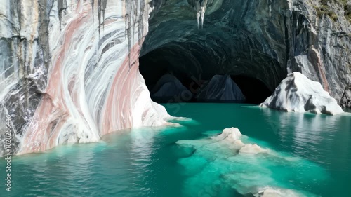Cave Exploration Near Water, Marble Cathedral, General Carrera Lake