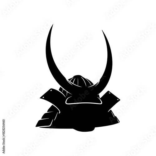 Traditional Samurai Helmet Icon Embodying Ancient Japanese Warrior Spirit