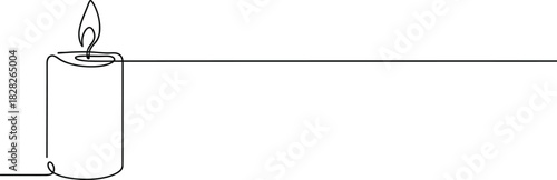 Minimal Candle Flame Drawing