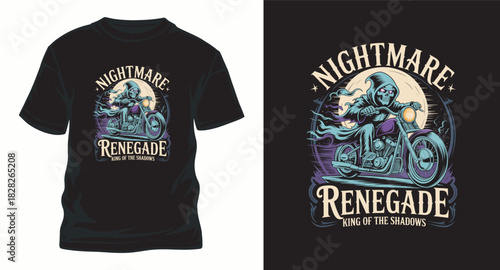 Nightmare renegade king of shadows vector graphic design