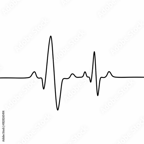 Heartbeat Line Art A Symbol of Life and Vitality 1.