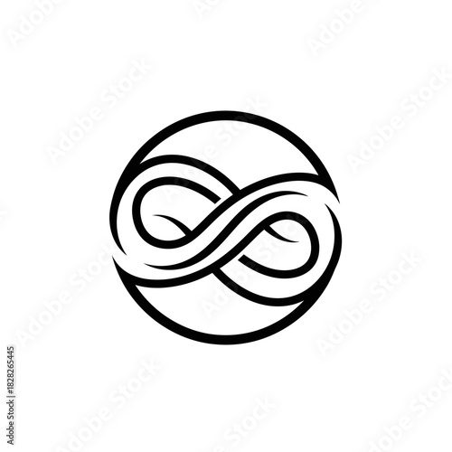 Infinity Symbol Encased in a Circle A Timeless and Elegant Design.