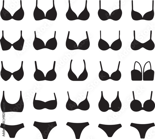 silhouette Bra and panty silhouette design