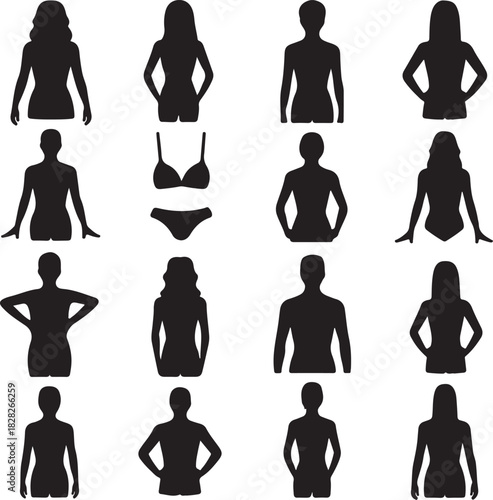 silhouette Bra and panty silhouette design