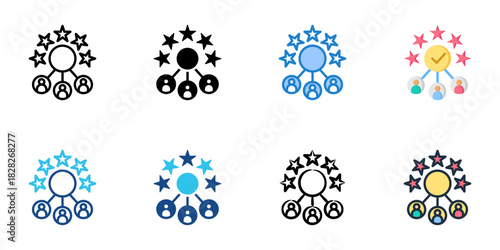 Ethical Standards icon set multiple style vector collection 

