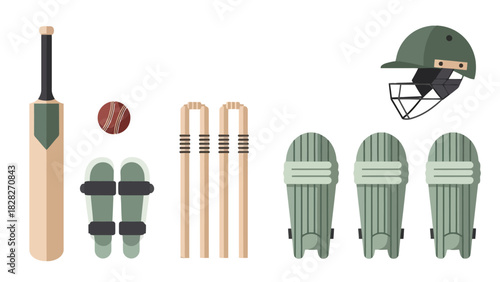 Complete Sports Equipment for Outdoor Bat and Ball Game Competition