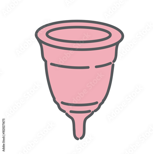 月経カップ（メンストラルカップ）のイラスト：フェムテック・環境・サステナブル