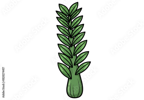 Green leafy plant illustration