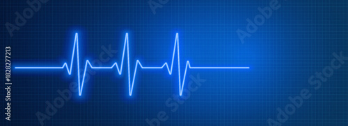 Glowing heartbeat flatline on dark monitor background, symbolizing medical emergency, cardiology, hospital, health, and patient diagnosis.Eps10