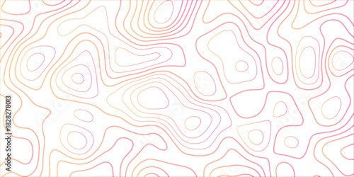 Topographic canyon geometric map relief texture with curved layers and shadow. abstract White background with a beautiful pattern, Topographic contour lines vector map seamless pattern vector.