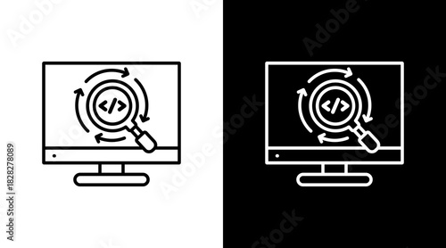 User Authentication White Icon Set Design
