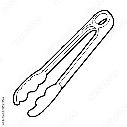 Tongs coloring page line art