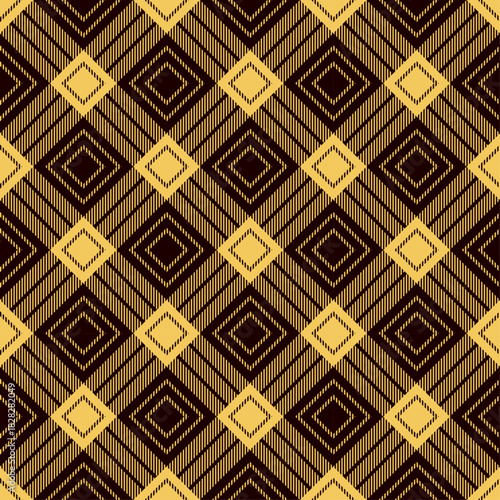 seamless traditional scottish brown beige soft pastel yellow tartan pattern classic checkered textile texture fashion design fabric wrapping paper high resolution plaid pattern suitable for clothing 