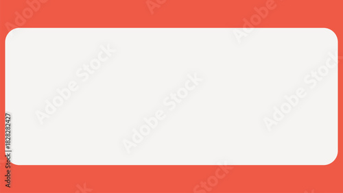 Red rectangle frame desktop wallpaper, white geometric shape vector