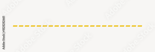 Yellow dashed line collage element vector