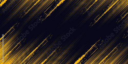 Abstract yellow dots pop art comics sport style background. Dot yellow on black texture grunge.