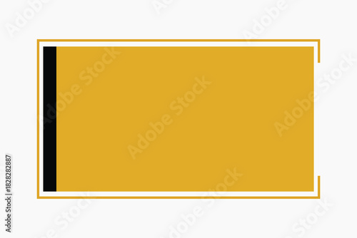 Yellow rectangle badge collage element vector
