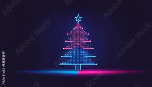 futuristic dotted christmas...