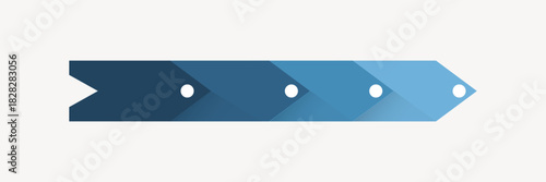 Blue gradient arrow, business graphic vector