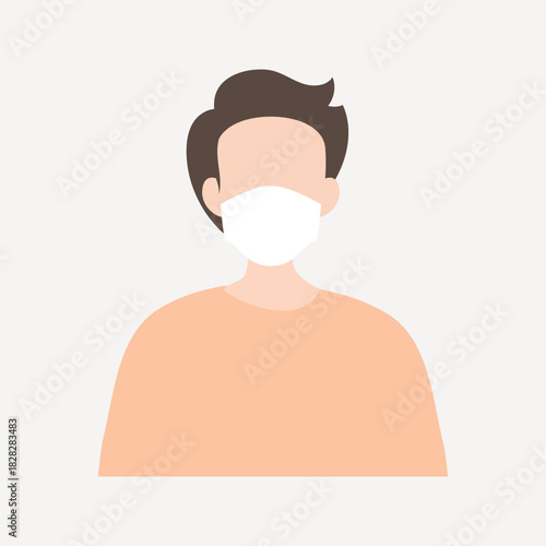 Sick man, healthcare illustration collage element vector