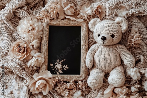 Soft muslin blanket sets the stage for a charming pregnancy reveal.