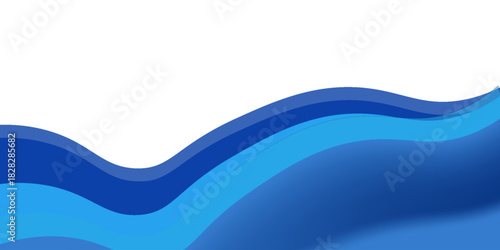 Abstract blue gradient background with shining lines waves. Minimalist background for banner, poster, cover, brochure, flyer, website