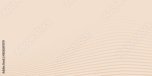 Abstract soft brown color background with lines and grid. Medium banner size design.