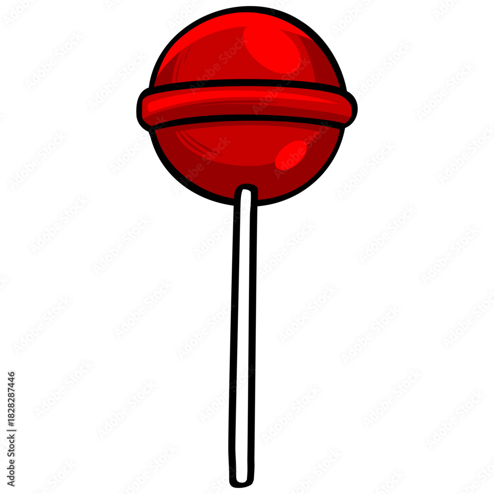 Fototapeta premium Lollipop Candy Cartoon Illustration Vector