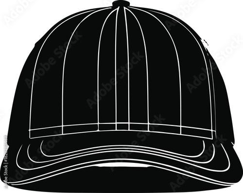 Minimal front view of a Mathar Tupi formed using geometric outlines, creating a clean architectural-inspired cap design 5