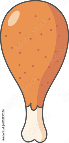 Fried chichken illustration