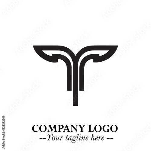 Sleek Electrical Logo Symbol on a Clean White Background for Modern Branding Design Elements Art