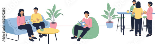 People Interacting in a Creative Workplace