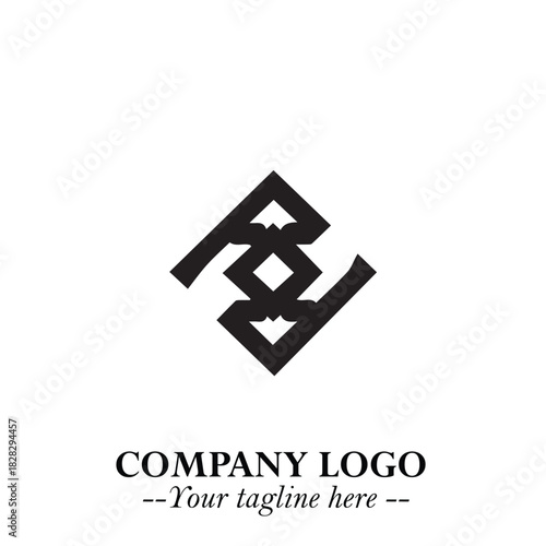 Sleek Electrical Logo Symbol on a Clean White Background for Modern Branding Design Elements Art