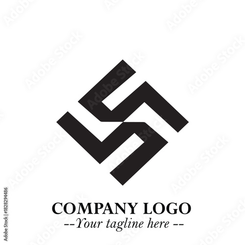 Sleek Electrical Logo Symbol on a Clean White Background for Modern Branding Design Elements Art