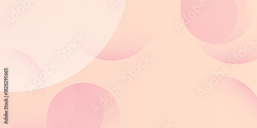 Abstract circle modern minimalist pink and yellow gradations. Minimum banner size design. Simple vector illustrationarts.