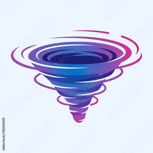 Swirling vortex of blue and purple with pink accents.