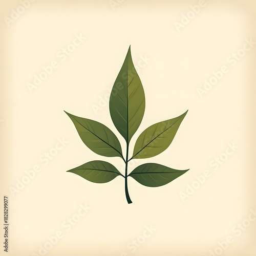 Green Leaf Symbol – Eco Nature Icon