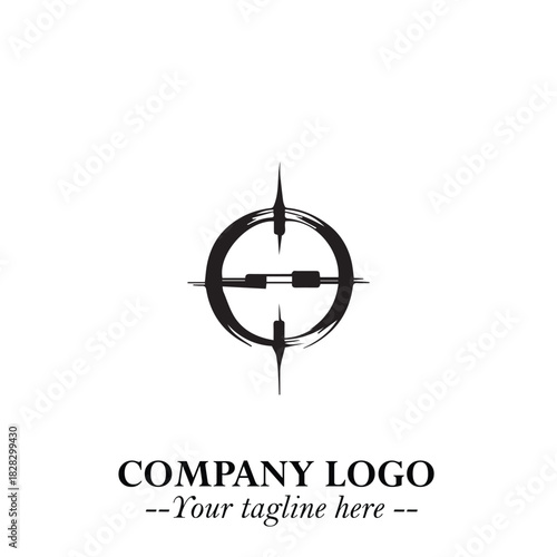 Sleek Electrical Logo Symbol on a Clean White Background for Modern Branding Design Elements Art