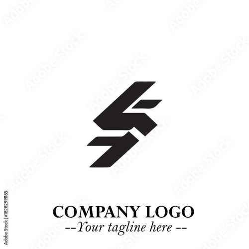 Sleek Electrical Logo Symbol on a Clean White Background for Modern Branding Design Elements Art