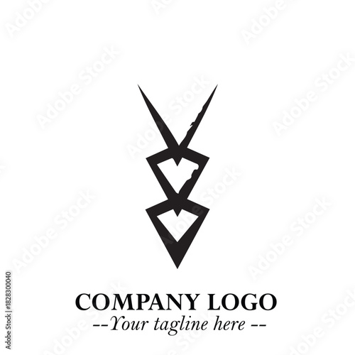 Sleek Electrical Logo Symbol on a Clean White Background for Modern Branding Design Elements Art