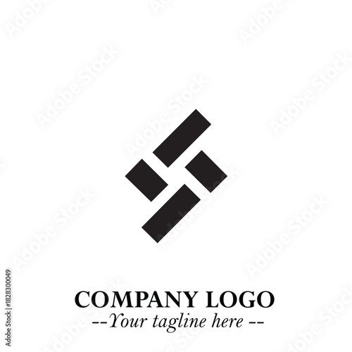 Sleek Electrical Logo Symbol on a Clean White Background for Modern Branding Design Elements Art