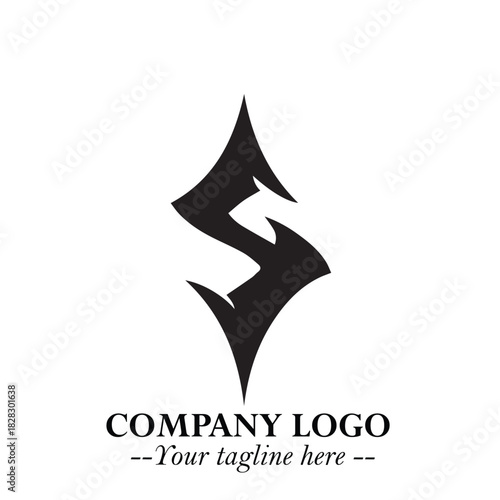 Sleek Electrical Logo Symbol on a Clean White Background for Modern Branding Design Elements Art