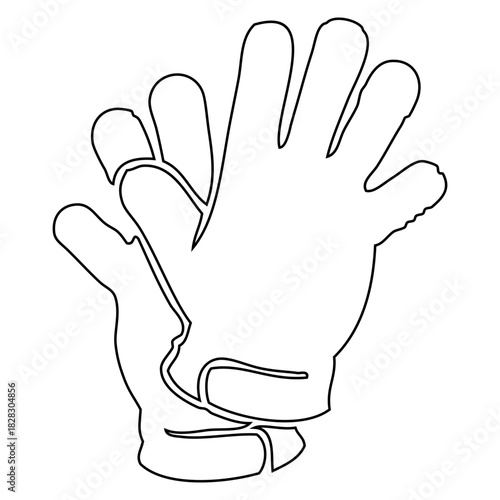 Work Gloves Outline