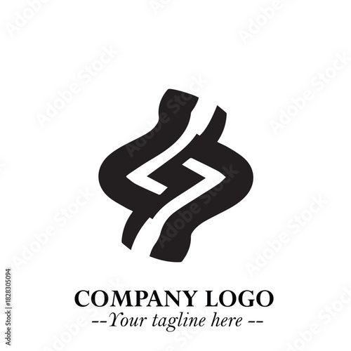 Sleek Electrical Logo Symbol on a Clean White Background for Modern Branding Design Elements Art