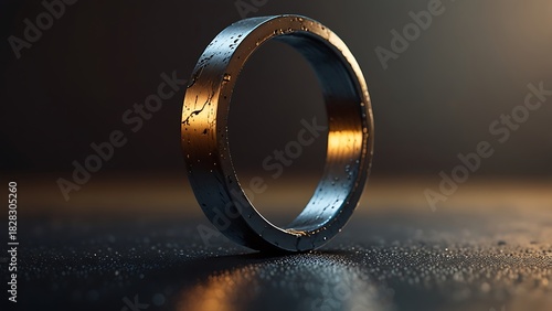 Rustic Broken Steel Loop Hovering Centrally