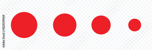 Red circle frame icon. isolated on white background. Vector illustration eps 10.