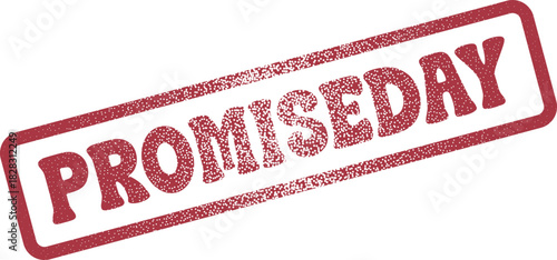 Commemorative red promiseday stamp marking special events or significant annual observances