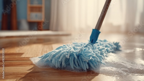 Mop Cleaning Hardwood Floor - A Fresh and Tidy Home.