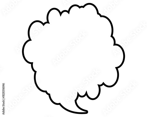 シンプルな吹き出し　雲形